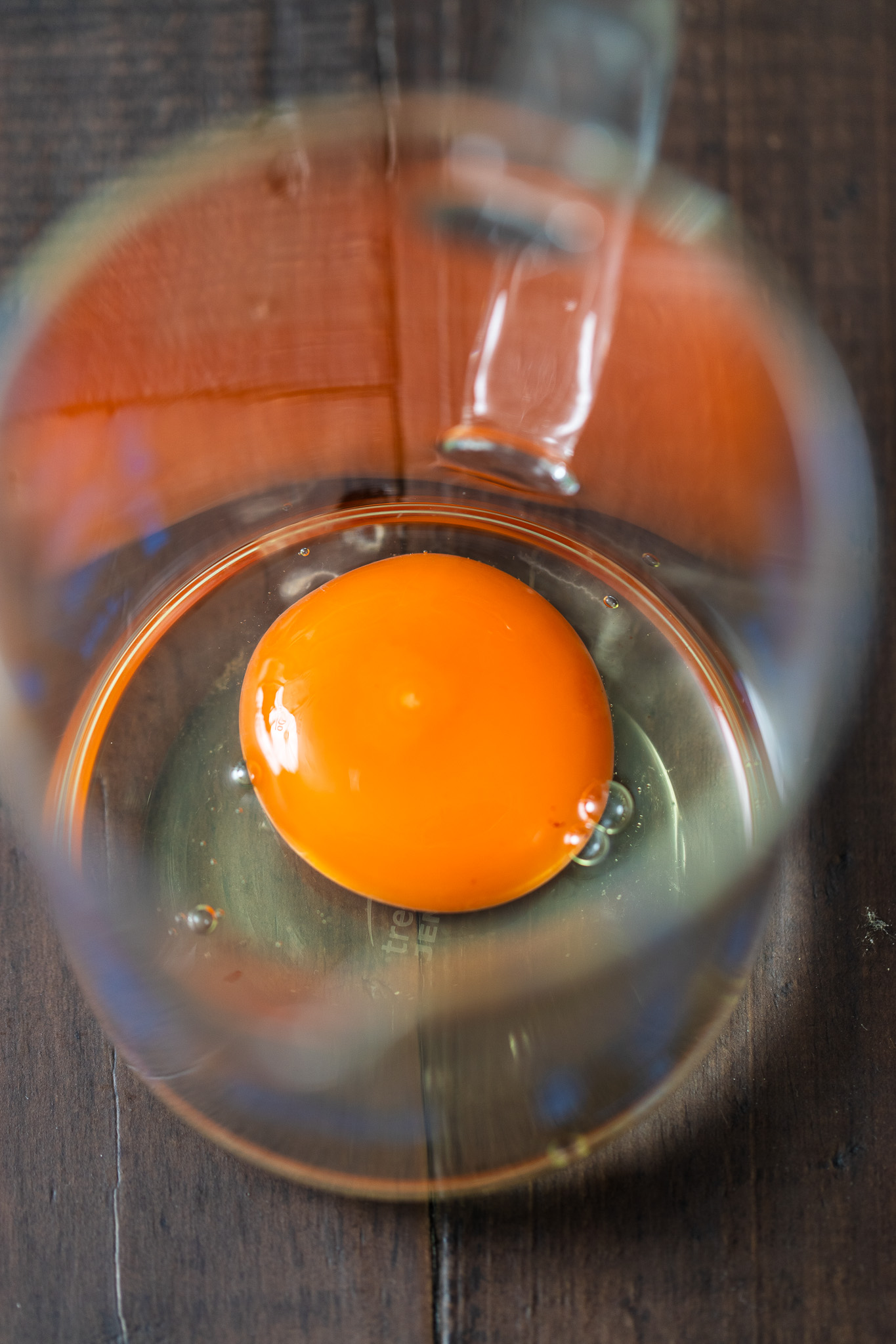 Overhead image of whole in in a jar to be made into mayo